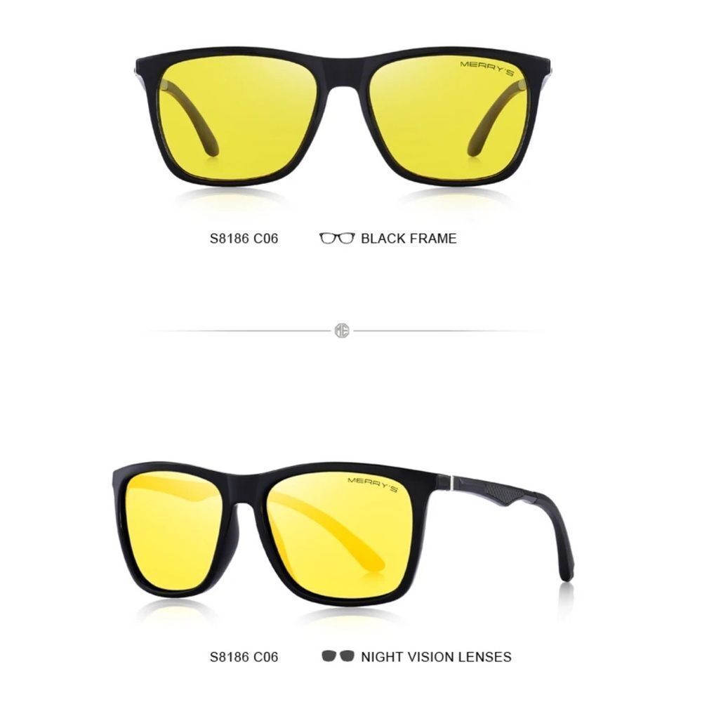 MERRYS HD Polarized Night Vision Sunglasses Sports Fishing Aluminum Alloy